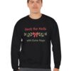 Deck the Halls with Extra Naps Sweatshirt in Black on male model