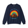 God Owns The Rainbow Noah's Ark Sweatshirt in Navy Blue