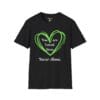 You are Loved, Seen, Never Alone Short Sleeve Tee in Black, front view