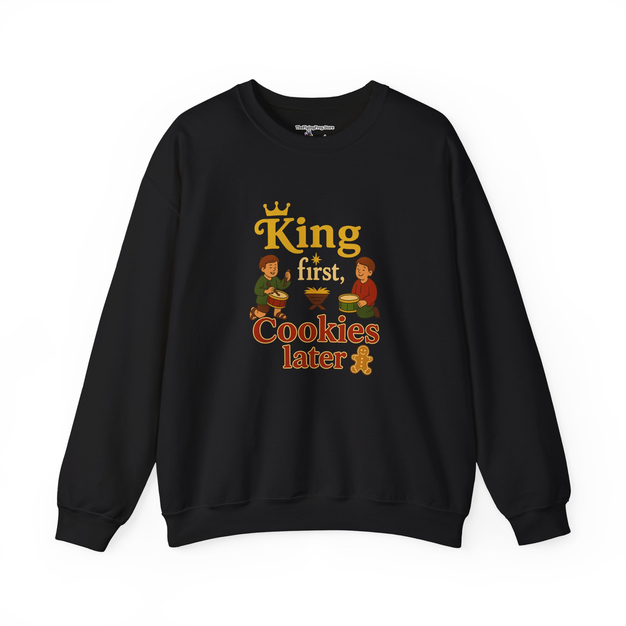 King First, Cookies Later Sweatshirt in Black