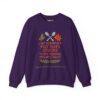 Dipping Into Next Year's Spoons Holiday Sweatshirt in Purple