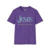13525909691430292309_2048.jpeg Jesus: My Reason to Keep Going Short Sleeve T-shirt in Heather Purple, front view