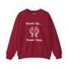 Hands Up...Hearts Open Sweatshirt in Cardinal Red