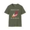 Kindness is a Seed - Be a Seed Spreader Short Sleeve T-Shirt in Military Green, front view