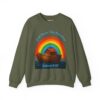 God Owns The Rainbow Noah's Ark Sweatshirt in Military Green