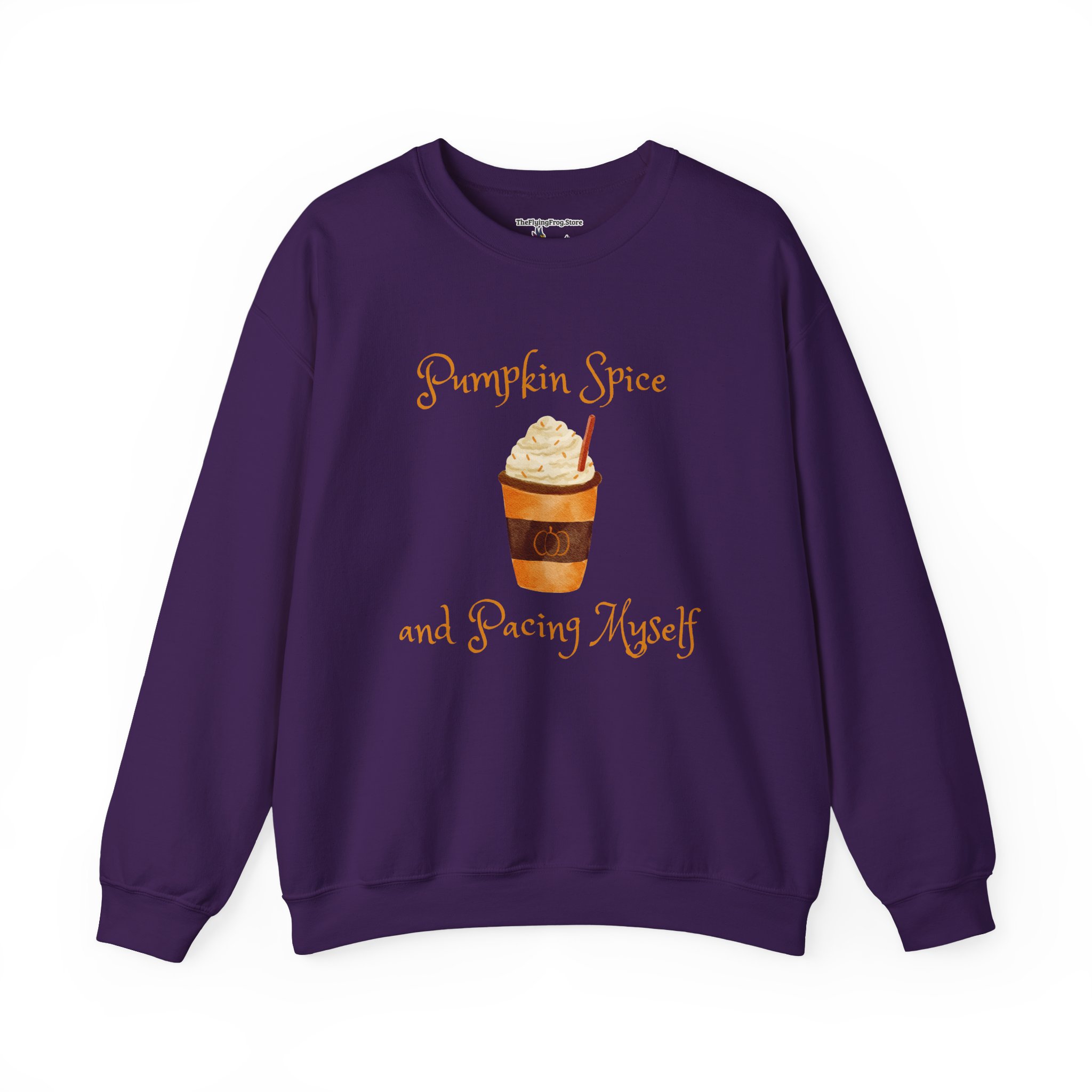 Pumpkin Spice and Pacing Myself Sweatshirt in Purple