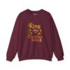 King First, Cookies Later Sweatshirt in Maroon