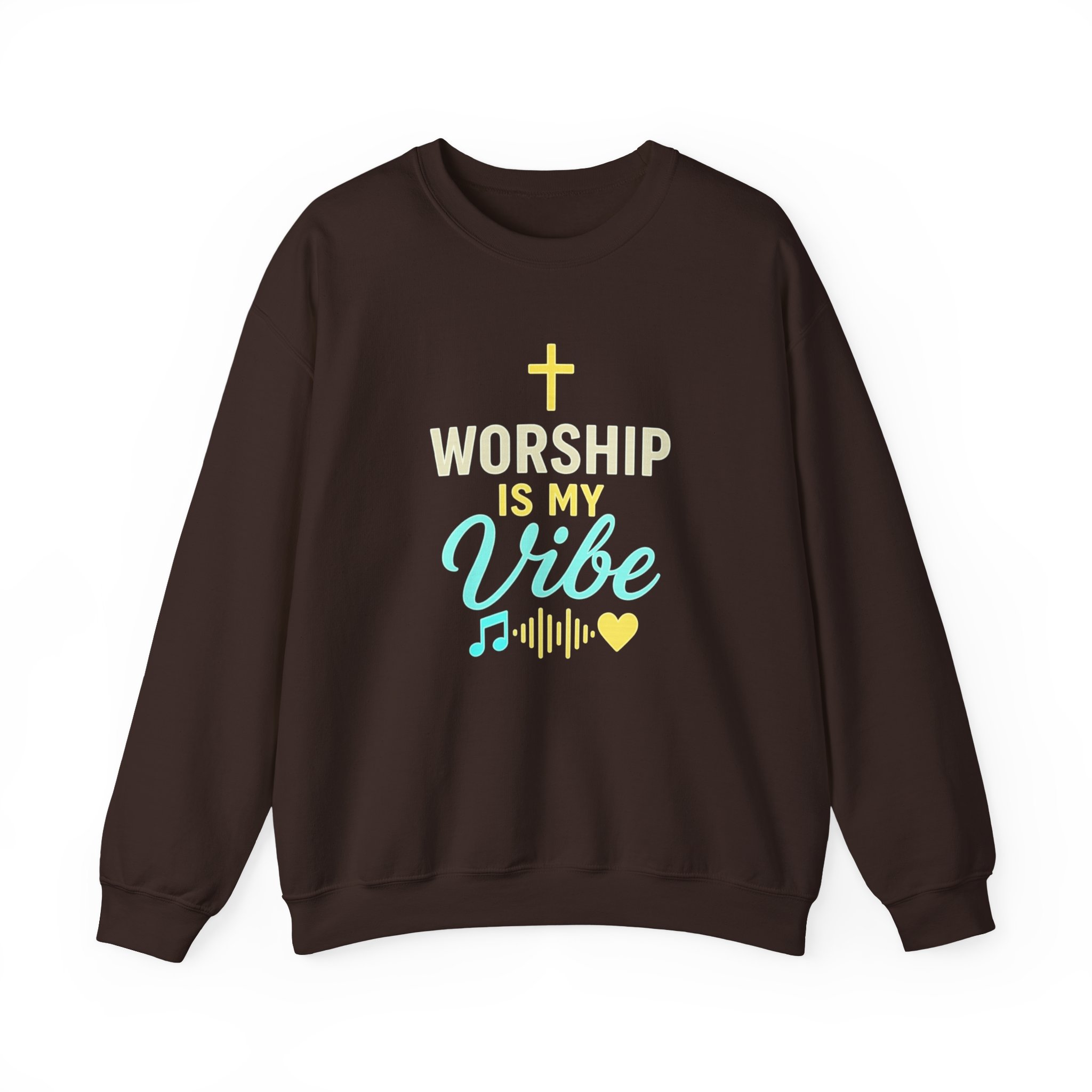 Worship Is My Vibe Sweatshirt in Dark Chocolate