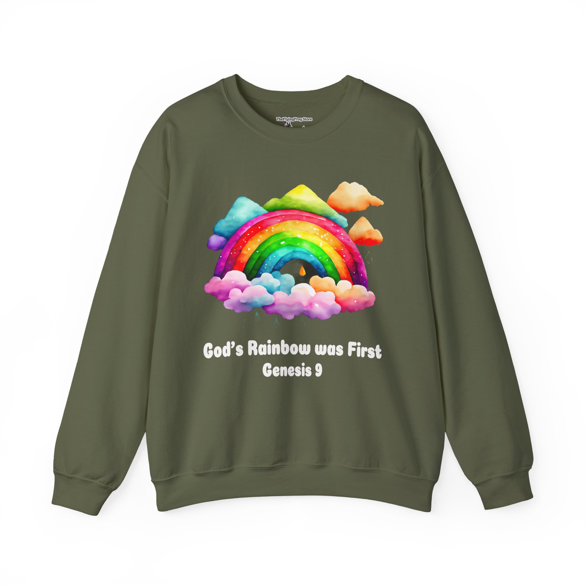God's Rainbow was First Sweatshirt in Military Green
