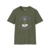 True Gratitude Grows...Hard Places Short Sleeve T-shirt in Military Green, front view