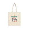 Worship Is My Vibe Canvas Tote in Natural