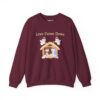 Love Came Down Nativity Sweatshirt in Maroon