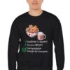 Cookies, Cocoa, Compassion Sweatshirt in Black on male model