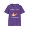 Kindness is a Seed - Be a Seed Spreader Short Sleeve T-Shirt in Heather Purple, front view