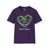 You are Loved, Seen, Never Alone Short Sleeve Tee in Purple, front view