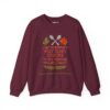 Dipping Into Next Year's Spoons Holiday Sweatshirt in Maroon