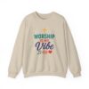 Worship Is My Vibe Sweatshirt in Sand
