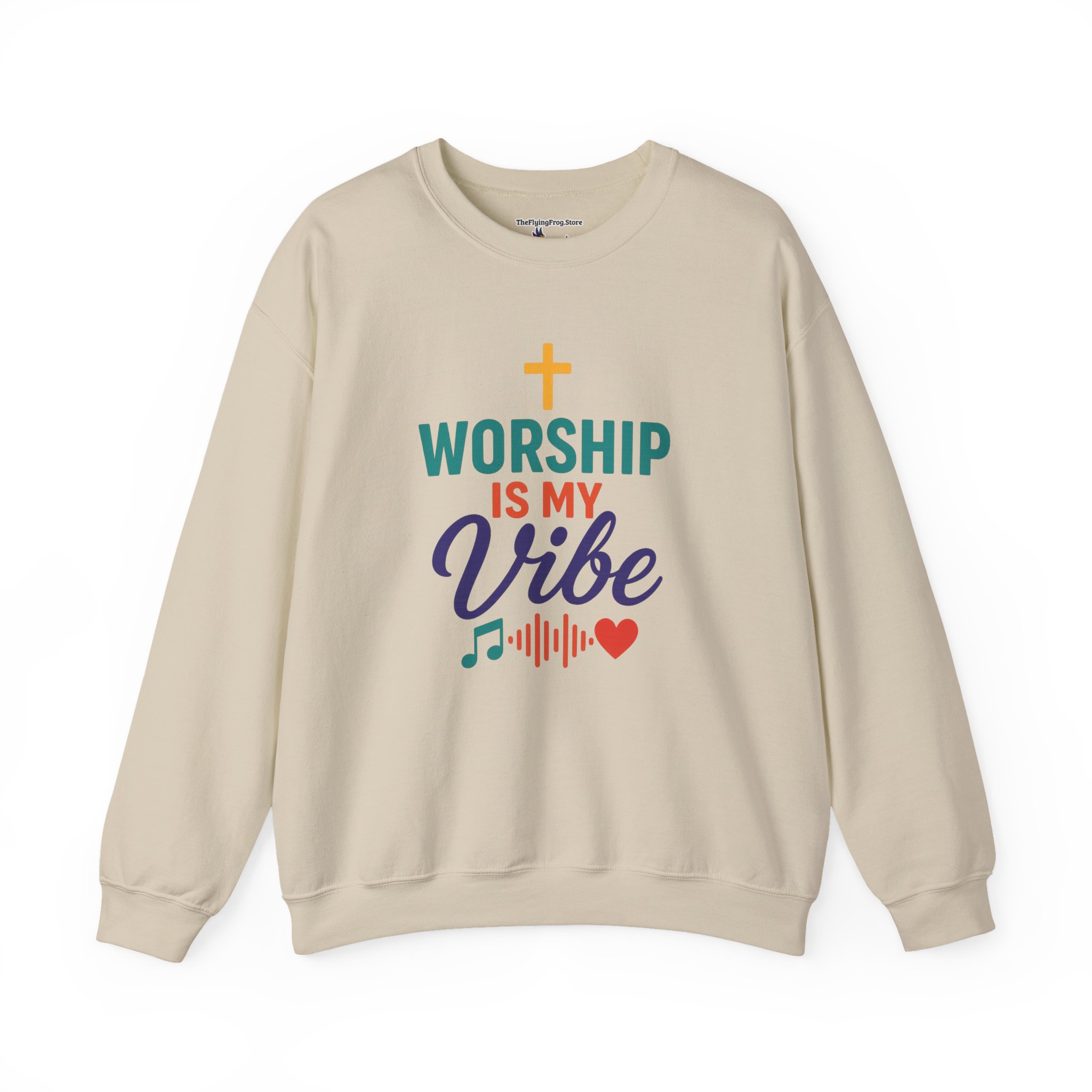 Worship Is My Vibe Sweatshirt in Sand