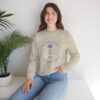 True Gratitude grows in Life's Hardest Places Sweatshirt in Sand on female model