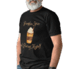 Pumpkin Spice and Pacing Myself Short Sleeve T-shirt in Black on male model.
