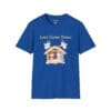Love Came Down (Manger) Short Sleeve T-Shirt in Royal blue, front view