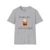 Pumpkin Spice and Pacing Myself Short Sleeve T-shirt in Sport Gray, front view