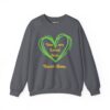 You are Loved, Seen, Never Alone Heart Sweatshirt in Charcoal
