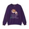 Cookies, Cocoa, Compassion Sweatshirt in Purple