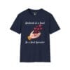 Kindness is a Seed - Be a Seed Spreader Short Sleeve T-Shirt in Navy Blue, front view