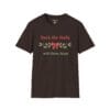 Deck the Halls with Extra Naps Short Sleeve T-shirt in Dark Chocolate, front view