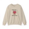 Hands Up...Hearts Open Sweatshirt in Sand