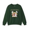 Love Came Down Nativity Sweatshirt in Forest Green