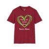 You are Loved, Seen, Never Alone Short Sleeve Tee in Cardinal Red, front view