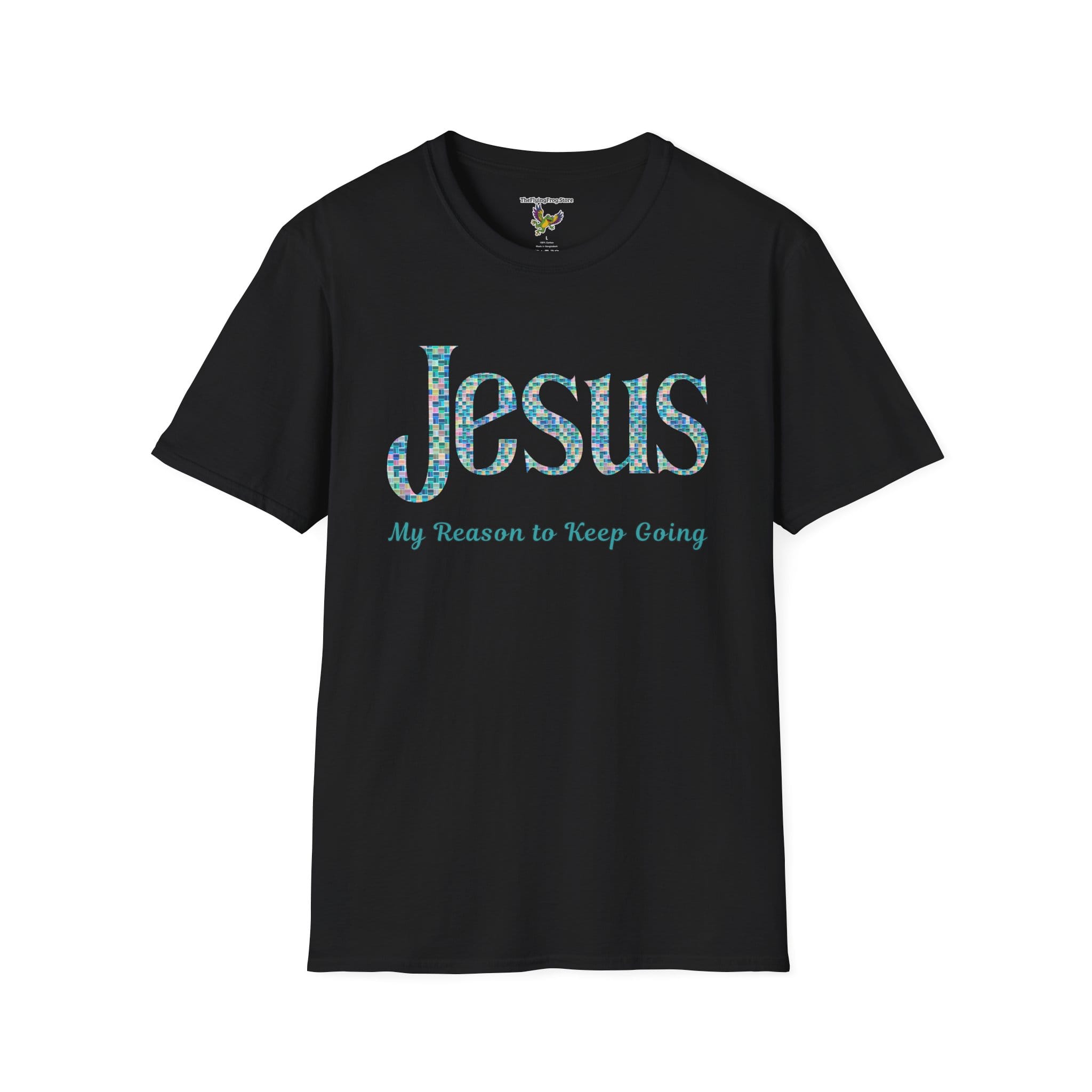 4705596228676303600_2048.jpeg Jesus: My Reason to Keep Going Short Sleeve T-shirt in Black, front view