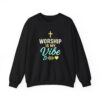 Worship Is My Vibe Sweatshirt in Black