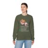 Cookies, Cocoa, Compassion Sweatshirt in Military Green on female model