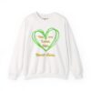 You are Loved, Seen, Never Alone Heart Sweatshirt in White