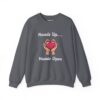 Hands Up...Hearts Open Sweatshirt in Charcoal