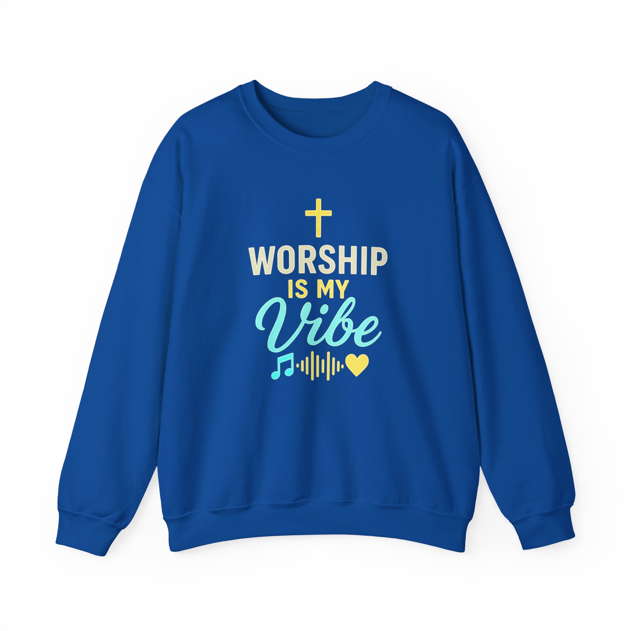 Worship Is My Vibe Sweatshirt in Royal blue