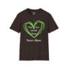 You are Loved, Seen, Never Alone Short Sleeve Tee in Dark Chocolate, front view,