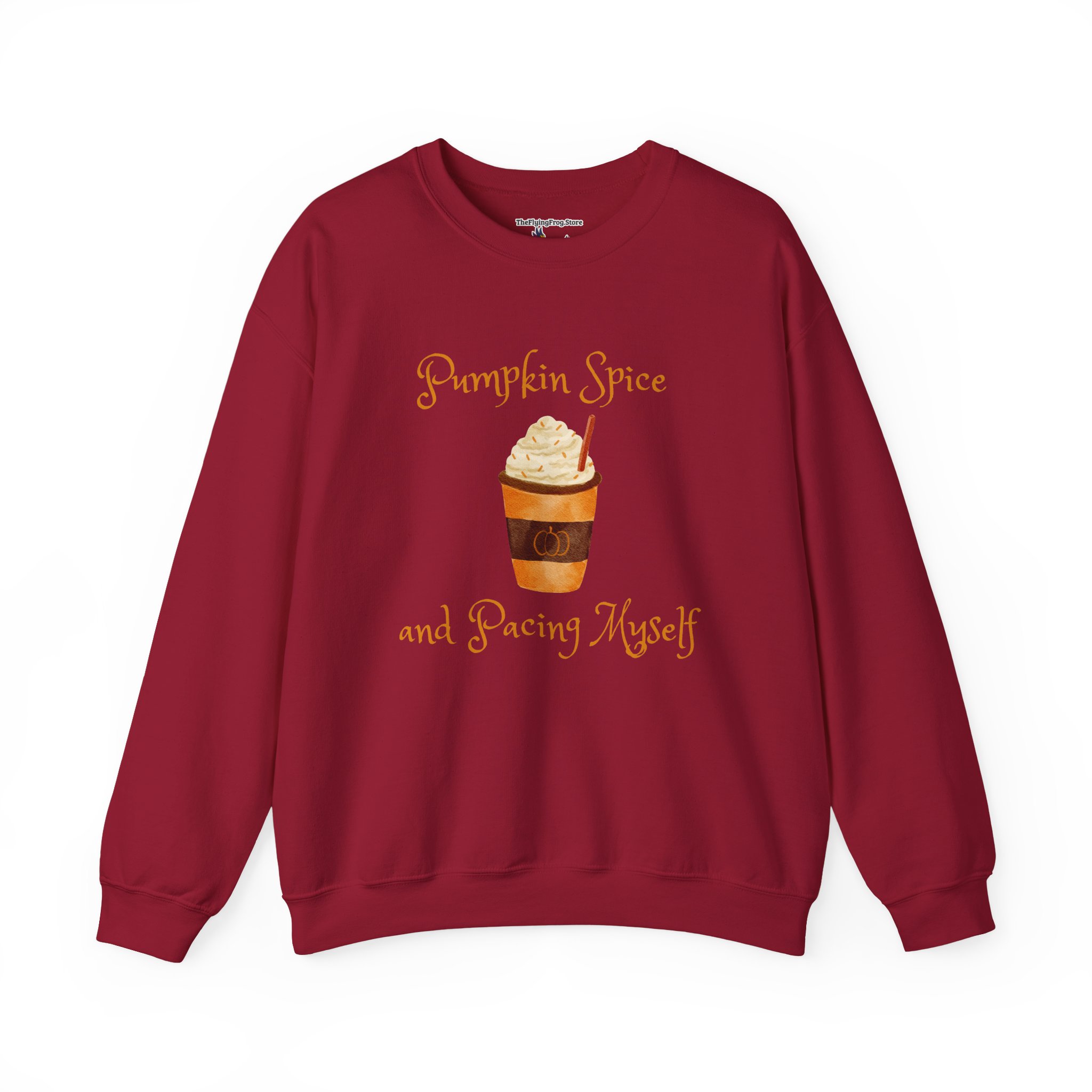 Pumpkin Spice and Pacing Myself Sweatshirt in Cardinal Red