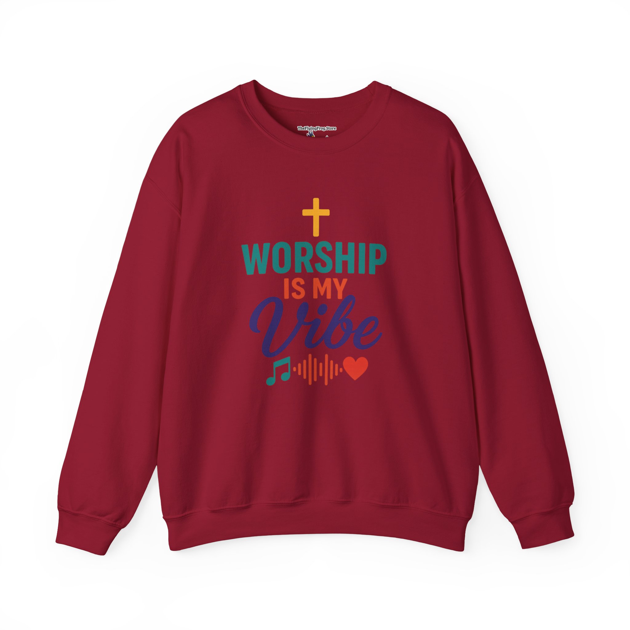 Worship Is My Vibe Sweatshirt in Cardinal Red