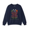 Dipping Into Next Year's Spoons Holiday Sweatshirt in Navy Blue