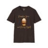 Pumpkin Spice and Pacing Myself Short Sleeve T-shirt in Dark Chocolate, front view