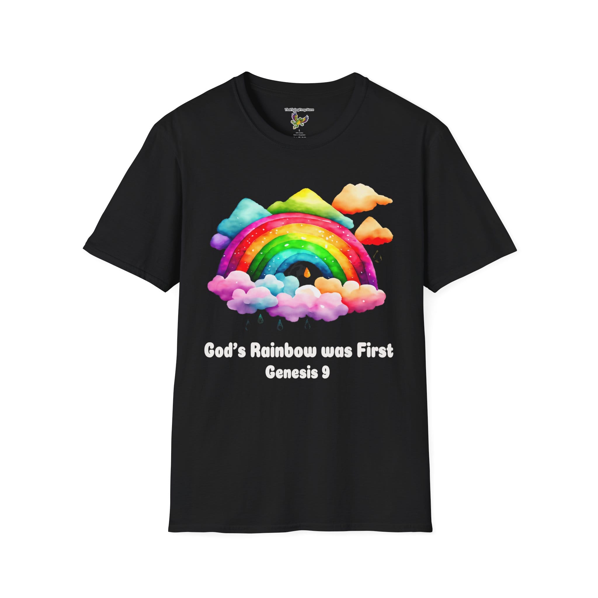 God's Rainbow was First Short Sleeve T-shirt in Black