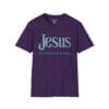 7274593519732072889_2048.jpeg Jesus: My Reason to Keep Going Short Sleeve T-shirt in Purple, front view