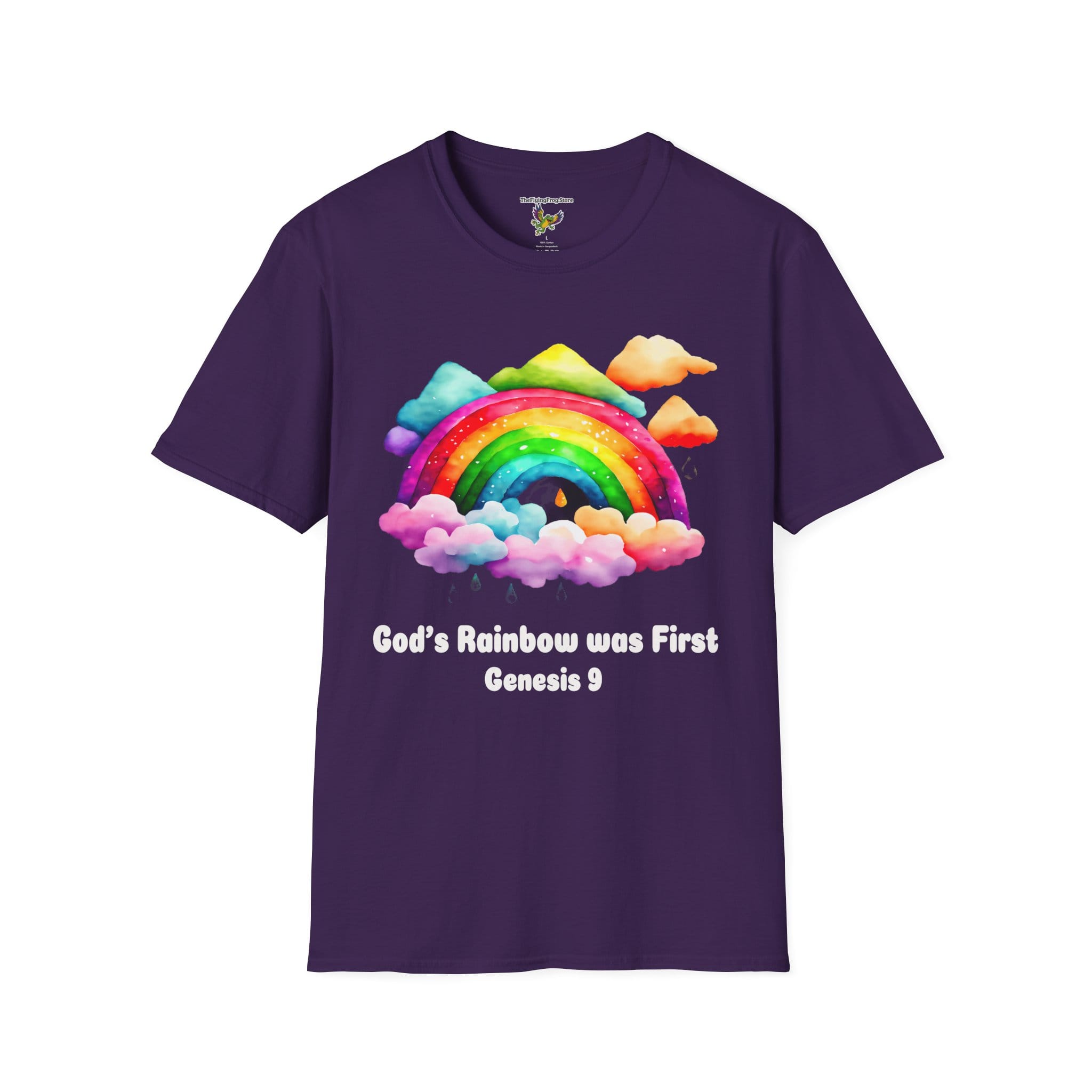 God's Rainbow was First Short Sleeve T-shirt in Purple