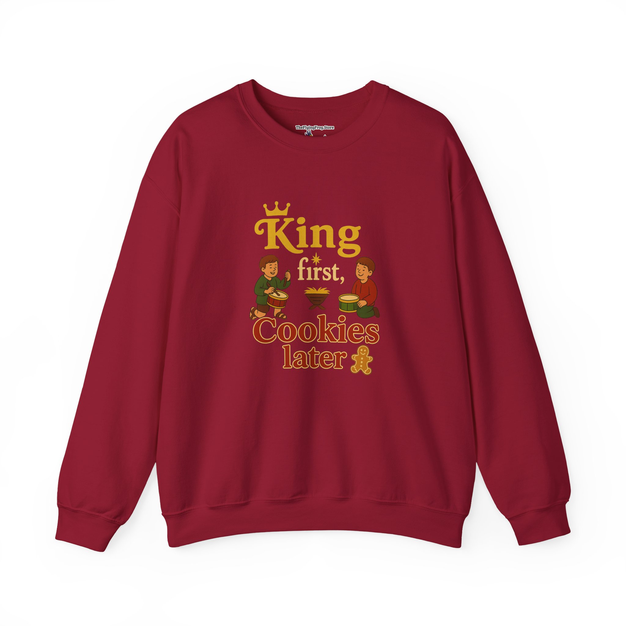 King First, Cookies Later Sweatshirt in Cardinal Red