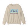Jesus Warms My Heart Sweatshirt in Sand