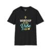 Worship Is My Vibe Short Sleeve T-shirt in Black, front view